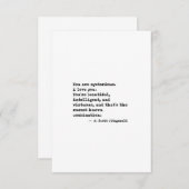 Save The Date F Scott Fitzgerald Quote (Devant / Derrière)