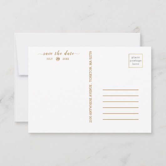 Save The Date Fab Chartreuse 🤵 audacieux et élégant Mariage bud (Dos)