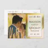 Save The Date Fab Chartreuse 🤵 audacieux et élégant Mariage bud (Devant / Derrière)