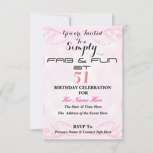 Save The Date FAB & FUN simple à 51 - (Devant)