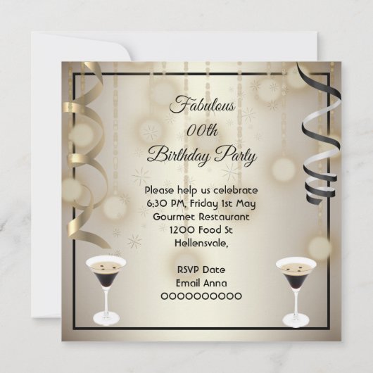 Save The Date Fabrique Espresso Martini Soirée des talons (Dos)