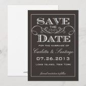 Save The Date Faire annonce de sauvegarde de date de mariage noi (Devant / Derrière)