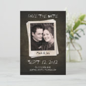 Save The Date Faire annonce de sauvegarde de date unique antique (Debout devant)