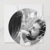 Save The Date Faire Dang Thing Round Black Photo (Dos)