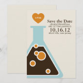 Save The Date Faire Enregistrer La Chimie De Mariage (Devant / Derrière)