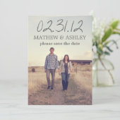 Save The Date Faire part d'annonce de date de mariage avec conce (Debout devant)