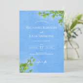 Save The Date Faire part d'annonce de mariage / Arbre aquarelle (Debout devant)