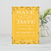 Save The Date Faire part d'annonce de mariage Tournesol (Debout devant)