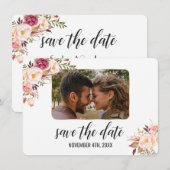 Save The Date Faire part de conservation de date Glam Gold Blush (Devant / Derrière)