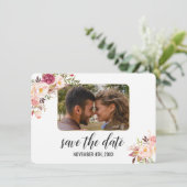 Save The Date Faire part de conservation de date Glam Gold Blush (Debout devant)