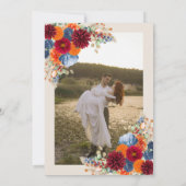 Save The Date Faire part de date automnal floral (Dos)