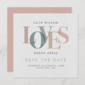 Save The Date Faire part de date de l'amour romantique (Devant / Derrière)