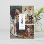 Save The Date Faire part de date de mariage à collage photo mode (Debout devant)