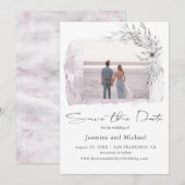 Save The Date Faire part de date de mariage à l'aquarelle minima (Devant / Derrière)