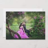 Save The Date Faire part de date de mariage Agate Violet Or Prun (Dos)