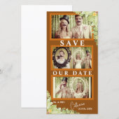 Save The Date Faire part de date de mariage avec moustache de co (Devant / Derrière)