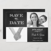 Save The Date Faire part de date de mariage avec photo sur table (Devant / Derrière)