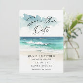 Save The Date Faire part de date de mariage moderne à l'aquarell (Debout devant)