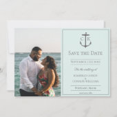 Save The Date Faire part de date de mariage photo monogramme nau (Devant)