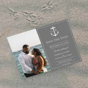 Save The Date Faire part de date de mariage photo monogramme nau