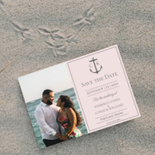 Save The Date Faire part de date de mariage photo monogramme nau