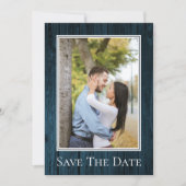 Save The Date Faire part de date de mariage photo rustique simpl (Devant)