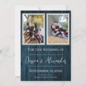 Save The Date Faire part de date de mariage photo rustique simpl (Dos)