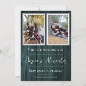 Save The Date Faire part de date de mariage simple rustique sarc (Dos)