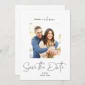 Save The Date Faire part de date de photo simple moderne (Devant / Derrière)