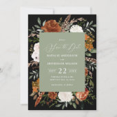 Save The Date Faire part de date de sauvegarde de photo botaniqu (Devant)