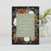 Save The Date Faire part de date de sauvegarde de photo botaniqu (Debout devant)