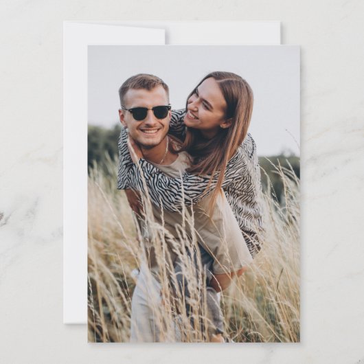 Save The Date Faire part de date de sauvegarde de photo botaniqu (Dos)