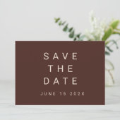 Save The Date Faire part de date minimale typographique Automne (Debout devant)