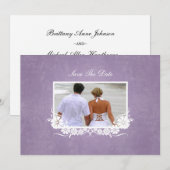 Save The Date Faire part de fiançailles de mariage à conserver l (Devant / Derrière)