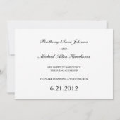 Save The Date Faire part de fiançailles de mariage à jour (Dos)