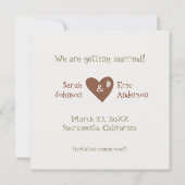 Save The Date Faire part de fiançailles éléphant mignon - Sauveg (Dos)