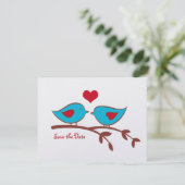 Save The Date Faire part de Love Birds pour annoncer la date (Debout devant)
