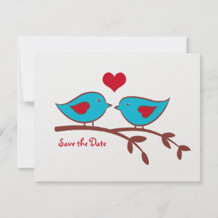 Save The Date Faire part de Love Birds pour annoncer la date