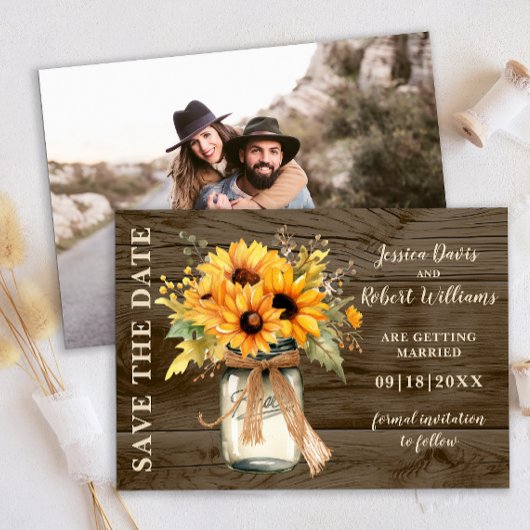 Save The Date Faire part de mariage à conserver avec Tournesol R