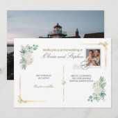 Save The Date faire part de mariage à conserver pour la date de (Devant / Derrière)
