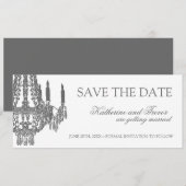 Save The Date Faire part de mariage à date limite de lustre (Devant / Derrière)