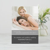 Save The Date Faire part de mariage à date réservée {Bloc de cou (Debout devant)