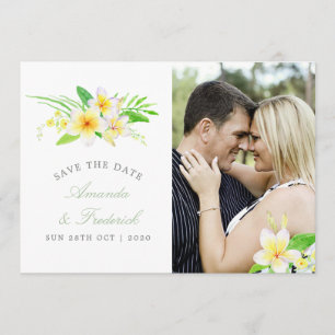 Save The Date Faire part de mariage à l'aquarelle exotique Frang