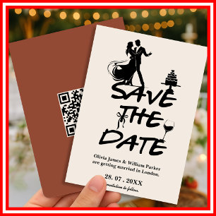 Save The Date Faire part de mariage à terracotta Bohème Orange b
