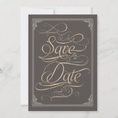 Save The Date Faire part de mariage Art Déco Gatsby (Dos)