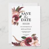Save The Date Faire part de mariage au sangria de Bourgogne (Devant)