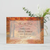 Save The Date Faire part de mariage automne rustique avec arbre (Debout devant)