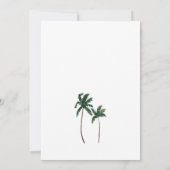 Save The Date Faire part de mariage aux palmiers à l'aquarelle (Dos)