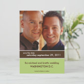 Save The Date Faire part de mariage {Bloc de couleur} (Debout devant)