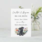 Save The Date Faire part de mariage de chien Schnauzer pour rése (Debout devant)